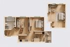  Ferienwohnung Inselzeit auf 2 Etagen mit Strandkorb und Balkon Loddin - Grundriss