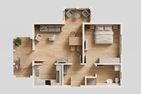  Ferienwohnung Koralle nur 500 m zum Strand mit Balkon Koserow - Grundriss