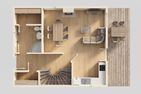  Ferienhaus Wiesenblick mit Kamin, Terrasse, Badewanne und Dusche Korswandt - Grundriss
