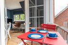  Ferienwohnung Leo und Lotte Wyk auf Föhr - Auf dem Balkon können Sie Ihren Kaffee genießen.