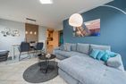  Ferienwohnung Nordwind mit Badewanne, Dusche und Terrasse Heringsdorf - Wohnzimmer