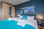  Ferienwohnung Nordwind mit Badewanne, Dusche und Terrasse Heringsdorf - Schlafzimmer