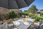  Ferienhaus Reethus bei den Wassern mit Sauna, Kamin und Terrasse Loddin - Terrasse