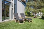  Ferienhaus Reethus bei den Wassern mit Sauna, Kamin und Terrasse Loddin - Garten