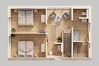  Ferienhaus Reethus bei den Wassern mit Sauna, Kamin und Terrasse Loddin - Grundriss