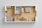  Ferienhaus Meeresrauschen nur 700 m zum Strand mit Terrasse Kölpinsee - Grundriss