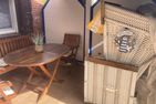  Ferienhaus Dorfhotel Wattwurm Ostfriesland - Terrasse