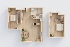  Ferienwohnung Seeschloss auf 2 Etagen mit Meerblick Heringsdorf - Grundriss