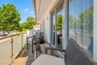 Villa Petra App. Ahlbeck mit Balkon, Kamin und Seeblick Korswandt - Balkon