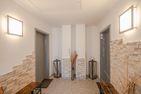 Villa Petra App. Ahlbeck mit Balkon, Kamin und Seeblick Korswandt - Fassade / Eingang