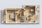 Villa Petra App. Ahlbeck mit Balkon, Kamin und Seeblick Korswandt - Grundriss
