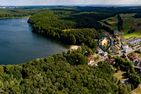 Villa Petra App. Ahlbeck mit Balkon, Kamin und Seeblick Korswandt - Vogelperspektive