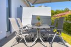  Ferienhaus Nordhorn mit Sonnenterrasse, 2 Schlafzimmern & Strandkorb Kölpinsee - Terrasse
