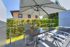  Ferienhaus Nordhorn mit Sonnenterrasse, 2 Schlafzimmern & Strandkorb Kölpinsee - Terrasse