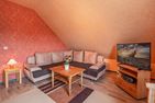  Ferienhaus Albatros mit Terrasse, Balkon und Garten Heringsdorf - Wohnzimmer