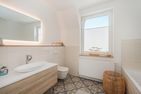 Haus Skanska App. Landskrona mit Balkon und nur 100 m bis zum Strand Ahlbeck - Badezimmer
