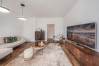 Haus Skanska App. Landskrona mit Balkon und nur 100 m bis zum Strand Ahlbeck - Wohnzimmer
