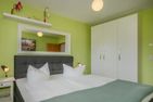  Ferienwohnung Strandläufer mit Badewanne, Terrasse mit Grill und Strandkorb Ahlbeck - Schlafzimmer