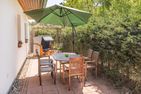  Ferienwohnung Strandläufer mit Badewanne, Terrasse mit Grill und Strandkorb Ahlbeck - Terrasse