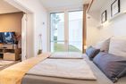 Apartment Edelweiss mit Sauna, Terrasse und privaten Zugang zum Haff Zirchow An der Haffküste - Schlafzimmer