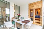  Apartment Edelweiss mit Sauna, Terrasse und privaten Zugang zum Haff Zirchow An der Haffküste - Terrasse