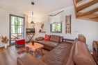  Ferienhaus Auszeitfischer mit Sauna, Kamin und Terrasse Zirchow Fischerdorf - Wohnzimmer