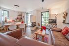  Ferienhaus Auszeitfischer mit Sauna, Kamin und Terrasse Zirchow Fischerdorf - Wohnzimmer
