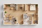  Ferienhaus Seeadler mit Kamin, Sauna und Terrasse Zirchow Fischerdorf - Grundriss