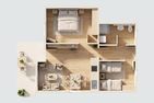  Ferienwohnung Inselzauber nur 250 m zum Strand mit Terrasse und Kamin Koserow - Grundriss