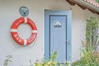  Ferienhaus Rad Kapitän direkt am See mit Sauna und Terrasse Heringsdorf - Fassade / Eingang