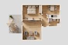  Ferienwohnung Auszeit nur 100 m zum Strand mit Balkon Ahlbeck - Grundriss