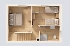  Ferienhaus Anemone mit Kamin und großer Sonnenterrasse Korswandt - Grundriss