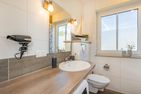  Ferienhaus MeerSeenSucht mit Sauna, Terrasse und Grill Korswandt - Badezimmer