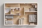  Ferienhaus MeerSeenSucht mit Sauna, Terrasse und Grill Korswandt - Grundriss