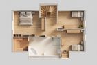 Ferienhaus Im Kiefernwäldchen mit Sauna, Kamin und Terrasse Zirchow Fischerdorf - Grundriss