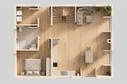  Ferienhaus Im Kiefernwäldchen mit Sauna, Kamin und Terrasse Zirchow Fischerdorf - Grundriss