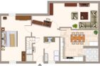  Ferienwohnung Stadtoase Ostfriesland - Grundriss