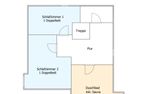  Kapitänshaus West Oldsum - Obergeschoss. Dachschrägen sind kein Bestandteil der Grundrisszeichnung.