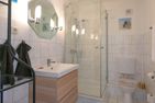 Feriendomizil Strandblick Feriendomizil Strandblick Appartement 1 MeerBlick Haffkrug - Badezimmer