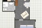 Hüs Sanskiin Ferienwohnung *Driiwholt* Süddorf auf Amrum - Grundriss der Ferienwohnung Diiwholt in Süddorf auf Amrum