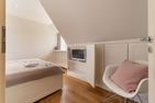  Kapitänshaus West Oldsum - Im zweiten Schlafzimmer gibt es einen Fernseher...