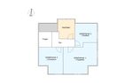  Reet Lodge Nieblum - Obergeschoss. Dachschrägen sind kein Bestandteil der Grundrisszeichnung.