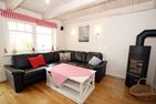  Haus Wattwurm, Susanne-Fischer Weg 17 Wyk - Sitzecke mit Kaminofen