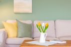  Haus Jungnamen Sand Whg. 1 Wittdün - Gemütliche Sofaecke in der Wohnung Jungnamen Sand 01