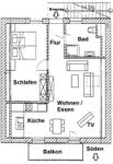  Ferienwohnung Wolke 7 Werdum - Grundriss