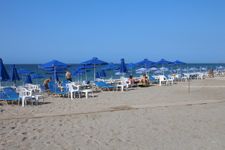 Strand von Platanias bei Rethymnon in der Nähe vom Ferienhaus, nach 6km.