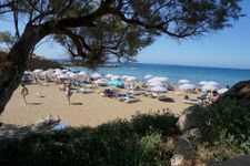 Beach of Panormos, ca 11km away.