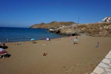 Beach of Panormos, ca. 16km away