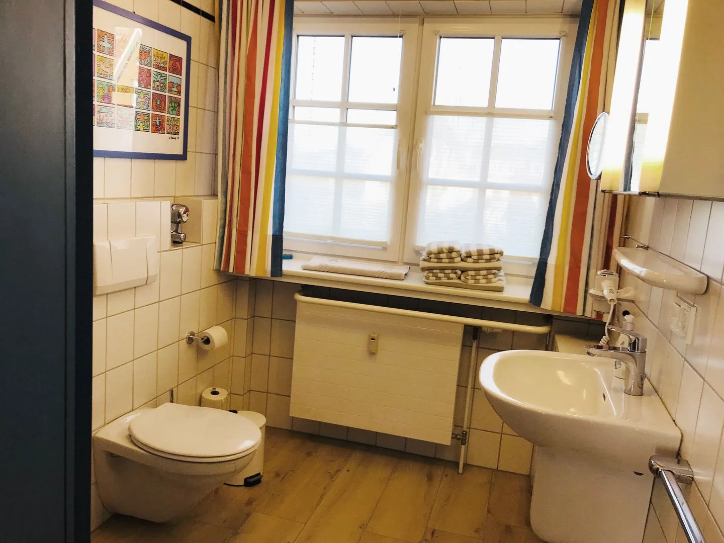 Haus Pesel Ferienwohnung *Reetblick* Norddorf auf Amrum - Badezimmer in der Ferienwohnung Reetblick in Norddorf auf Amrum