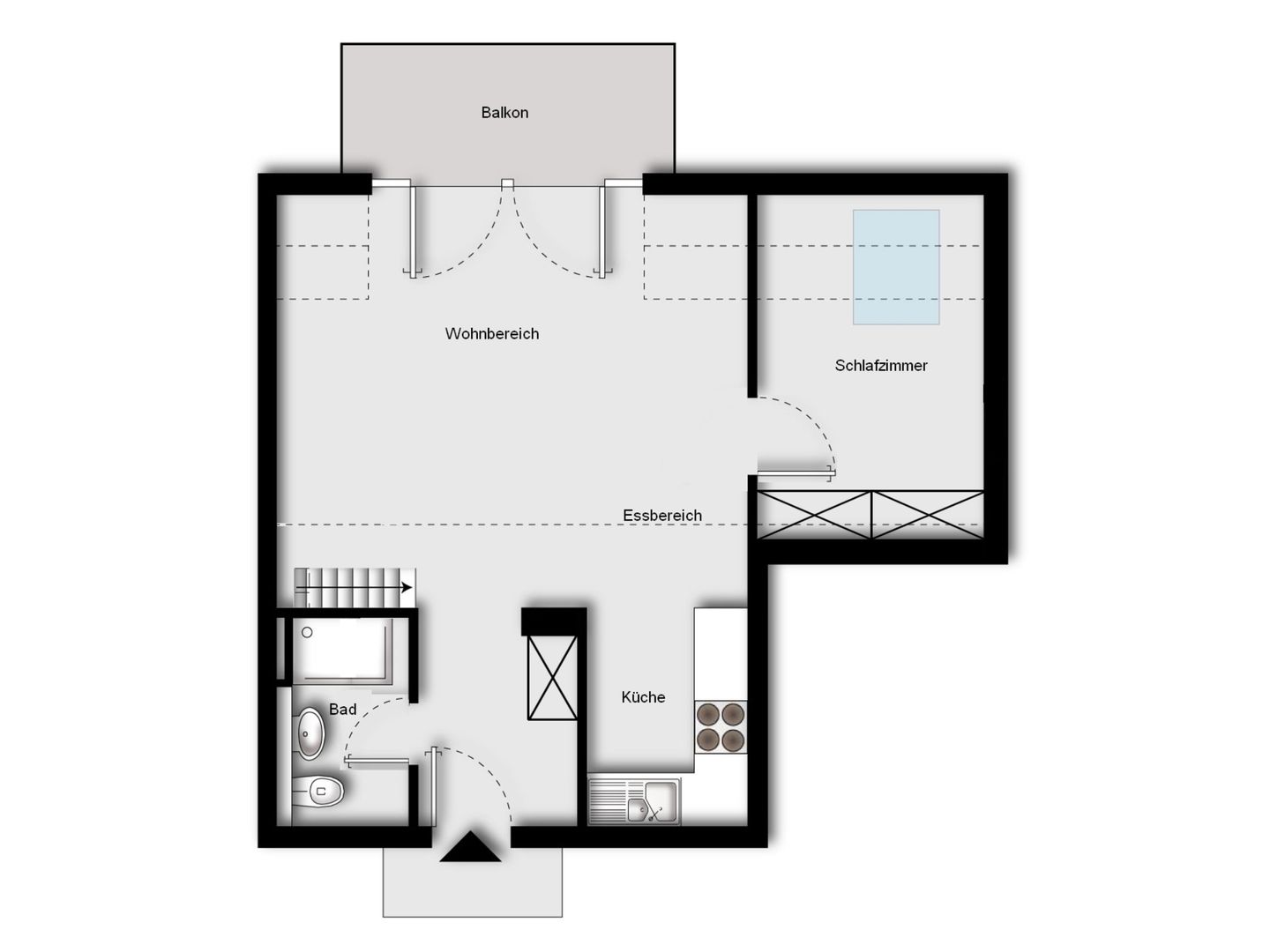Residenz am Strand Wohnung 1-17  - Grundriss